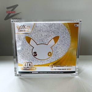 Pokemon ETB Acrylic Display Case – Magnetic Lid, 99% UV Protection