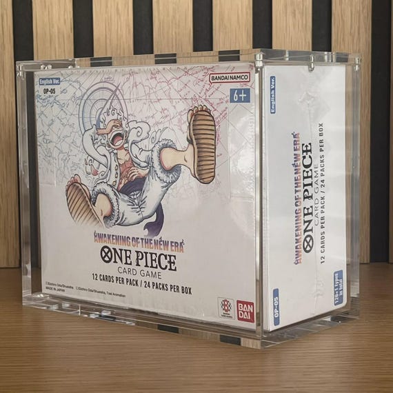 One Piece TCG Booster Box Acrylic Display Case, 99% UV Protection, Magnetic  Lid - Etsy
