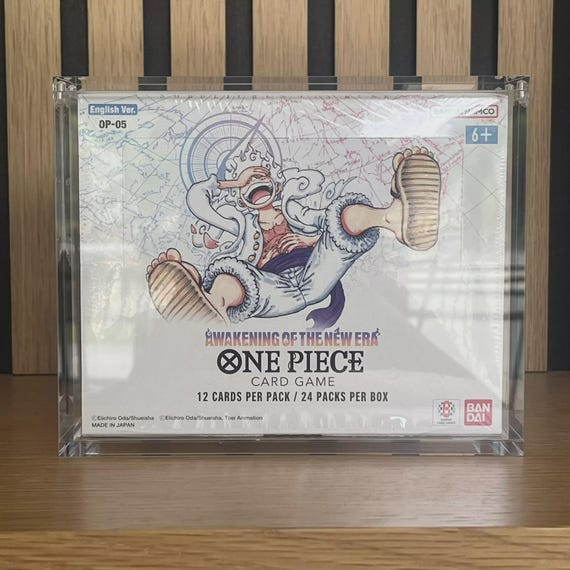 One Piece TCG Booster Box Acrylic Display Case, 99% UV Protection, Magnetic  Lid - Etsy