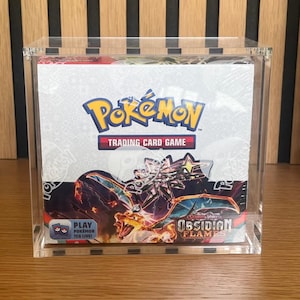 Pokemon Booster Box Acrylic Display Case – Magnetic Lid, 99% UV Protection