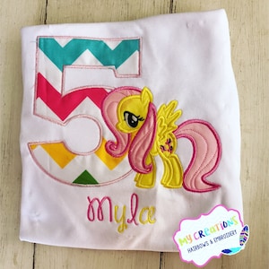 Fluttershy Pony My Little Pony Birthday Shirt