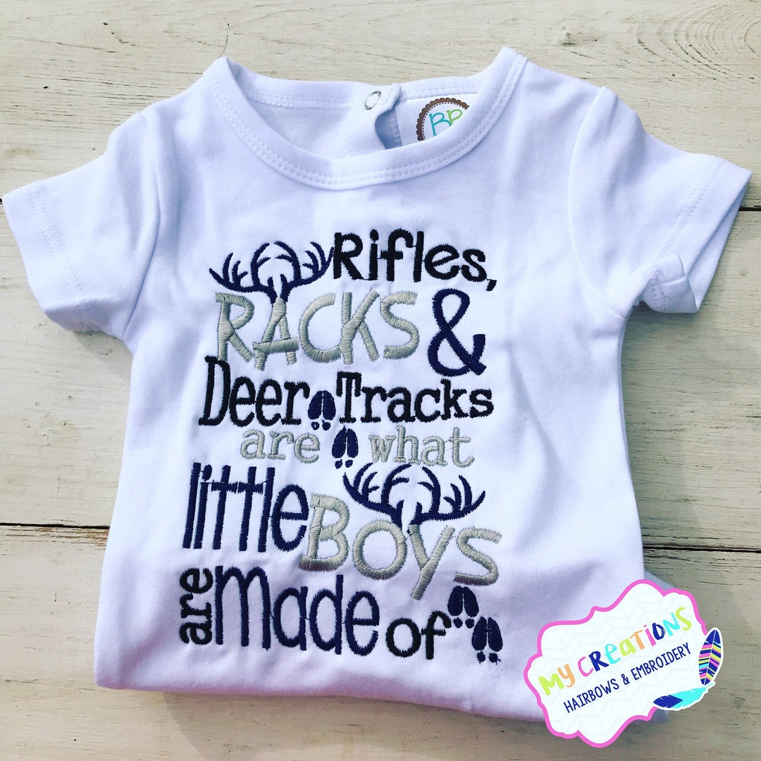 Rifle, Racks, and Deer Tracks Little Boy Onesie - Etsy