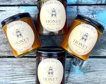 100 % Pure Unfiltered Raw Organic Honey  ~Unheated