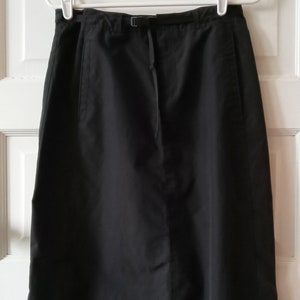 Bossini Black Cotton Nylon Skirt, Pockets,  Small