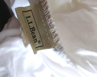 L L Bean White Fitted Sheet, Twin XL