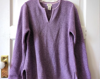 L L Bean Lavender Cotton Sweater, S