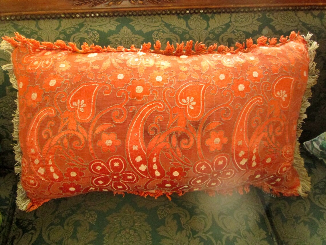 Red Bolster Pillow Etsy
