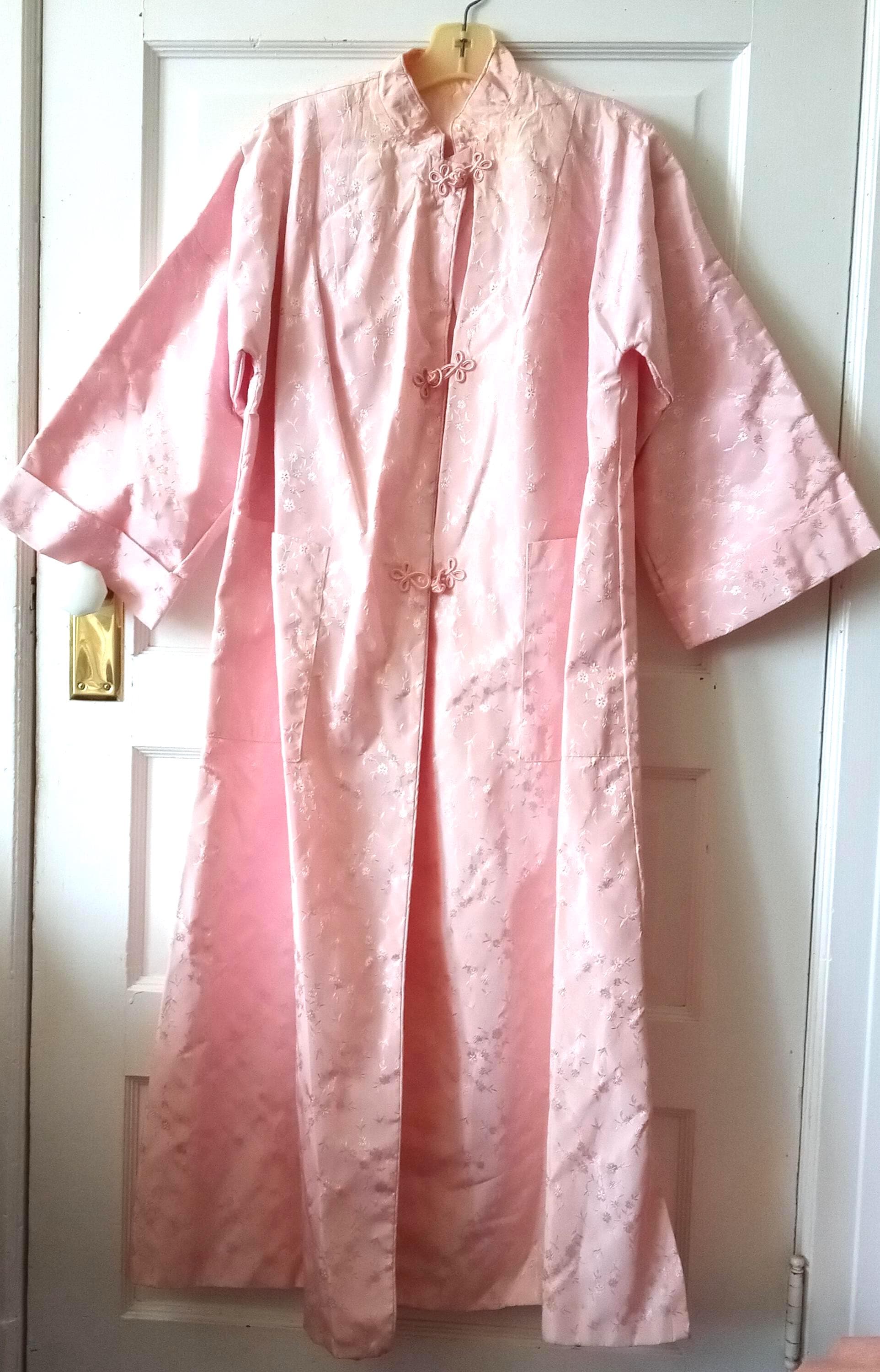 Long Boho Silk Dress, Vintage Silk Dress, Plunging Neckline