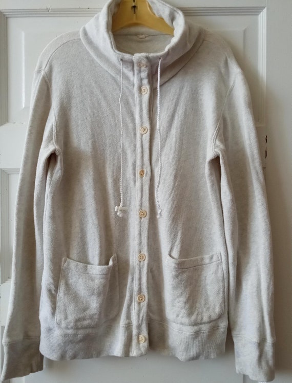 J. Crew Heavy Cotton Cardigan Pockets Large