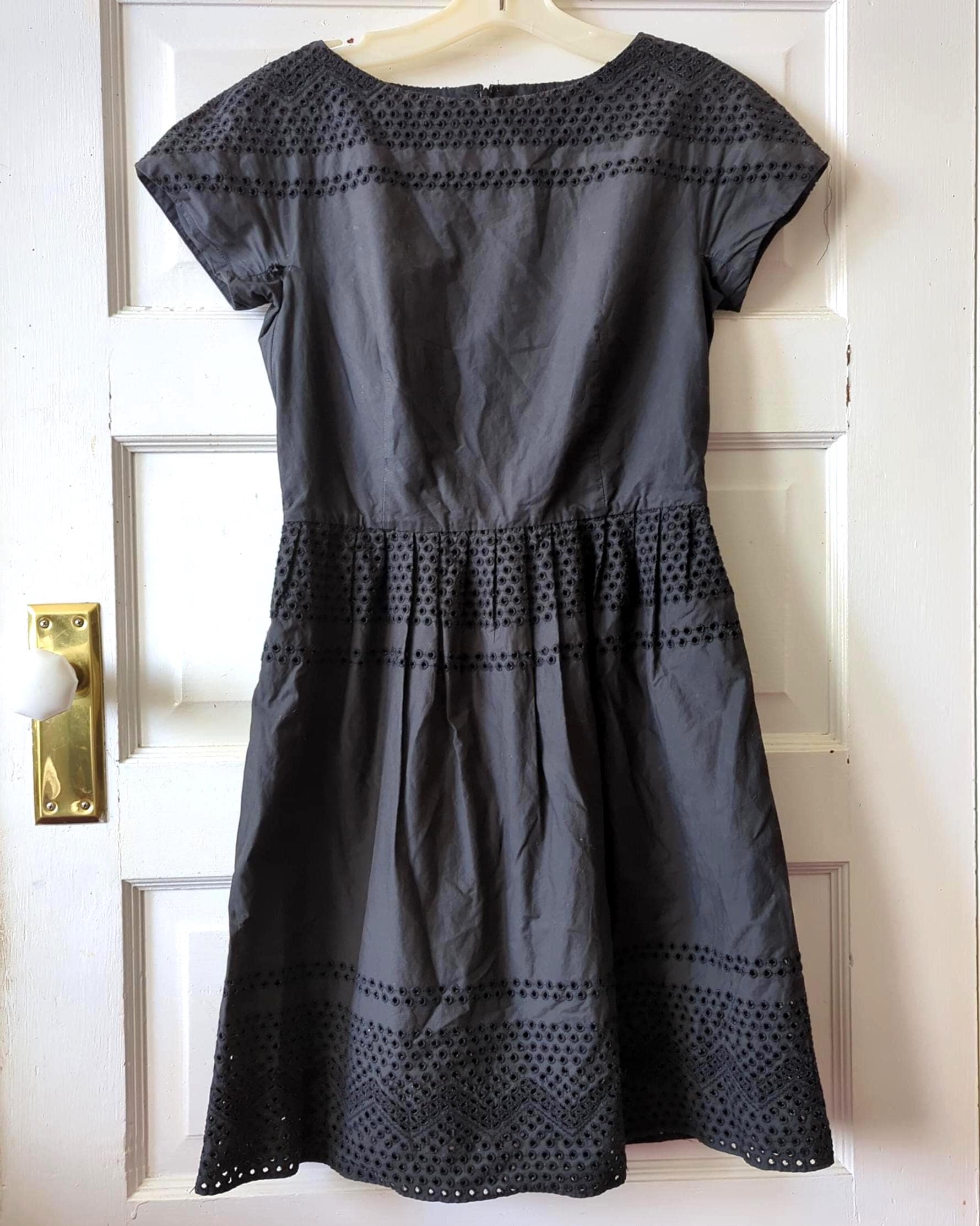 Black Smocked Dress - Etsy