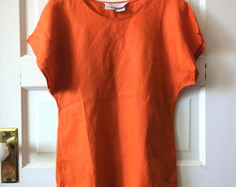 Max Mara Linen Top, S, New Old Stock, Made in Italy