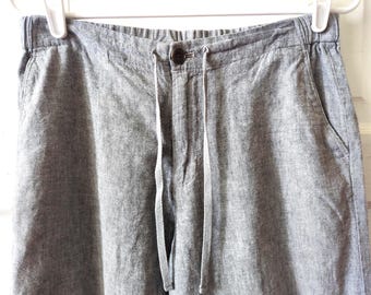 Linen Blend Pants, 4 Pockets, S - M