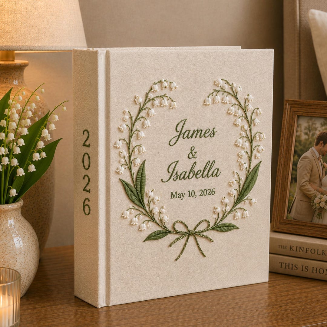 Lily of the Valley 200 count • Hand Embroidered Photo Album