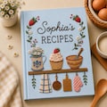 Personalized Embroidered Recipe Book, Recipe Journal A5, Vintage Cottagecore Cookbook, Family Recipe Keepsake, Baking Memory Book Gift product logo