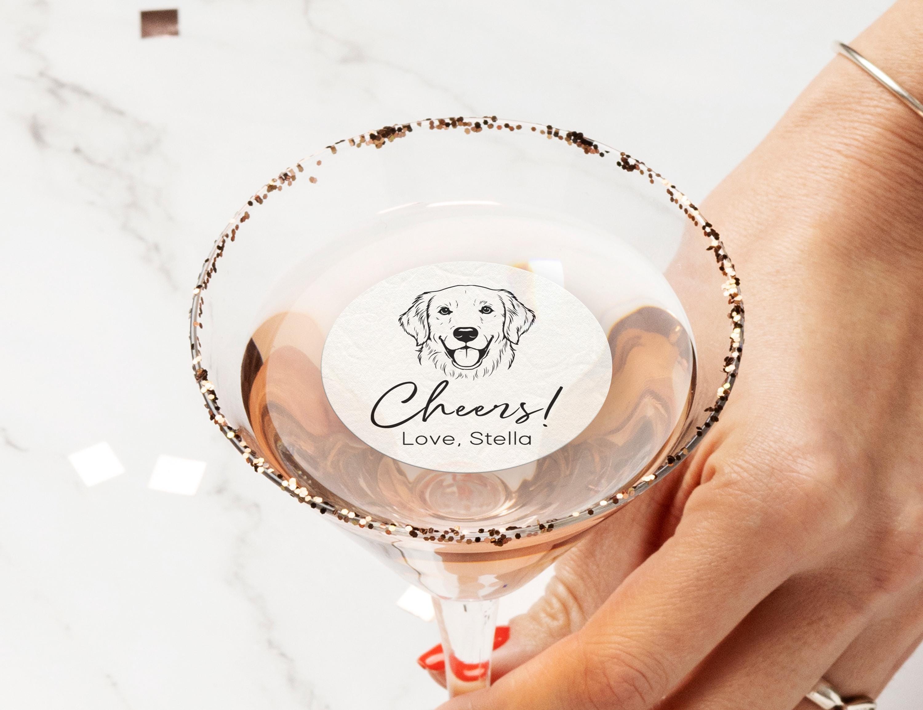 Custom Pet Drink Toppers Personalized Dog Wedding Favors Edible ...