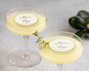 Custom Wedding Cocktail Topper - Personalized Drink Decoration for Engagement Party, Anniversary or Bridal Shower