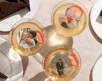 Custom Photo Cocktail Toppers Personalized Drink Decorations for Weddings Bridal Showers Bachelorette Parties Pet Face Toppers Bar Decor