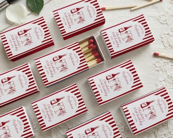 Personalized 30th Birthday Matchboxes Aged to Perfection Matchbook Custom Party Favors Wine Theme Birthday Decorations Bulk Guest Gifts