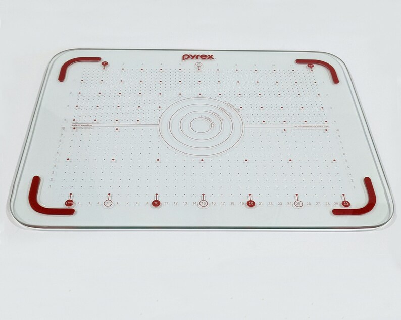 PYREX® Glass Cutting Board Clear Glass Red Mark Measurements Etsy
