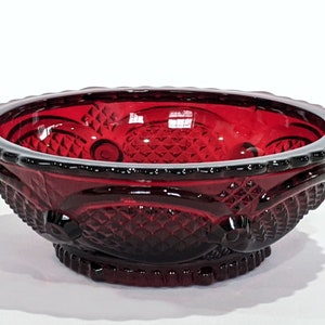 Bowls: AVON© Dessert–Ruby Red 4 Oz–"1876 Cape Cod"–Vintage Glass