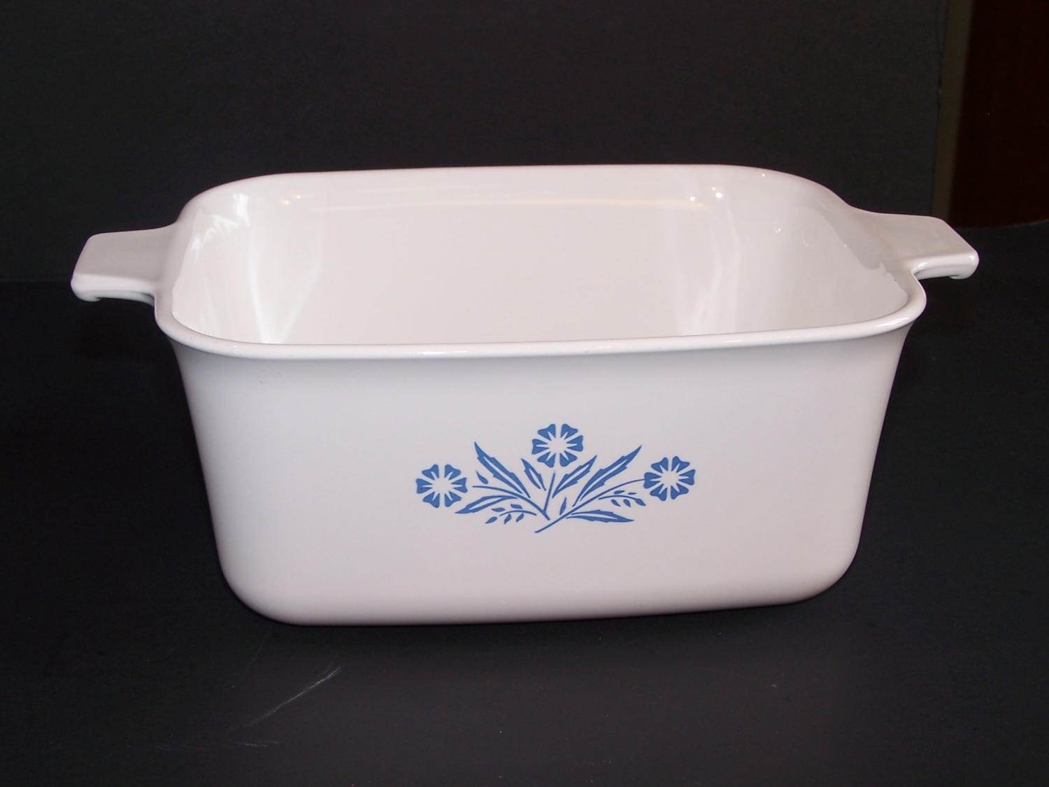 CorningWare Loaf Pan Cornflower Blue White Etsy