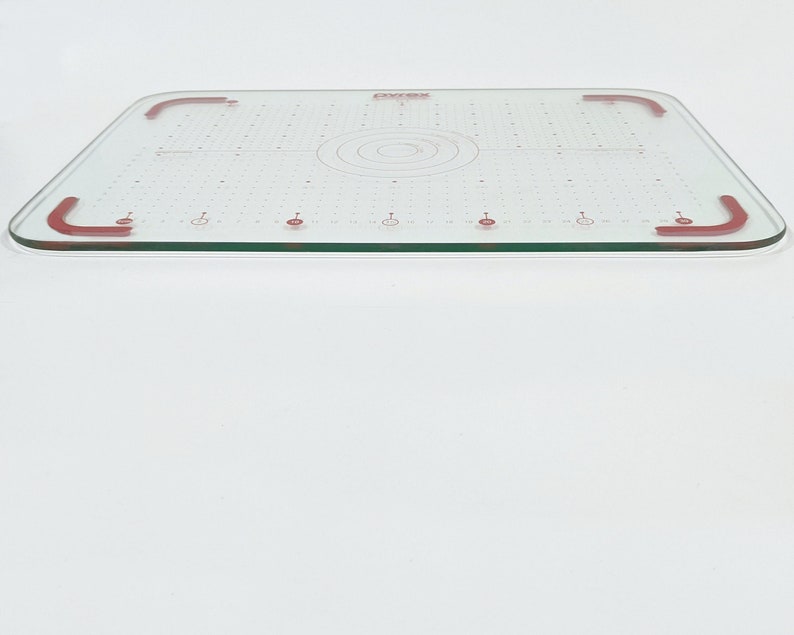 PYREX® Glass Cutting Board Clear Glass Red Mark Measurements Etsy