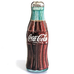 Tin Coca-Cola® Coke Bottle Miniature Tin Coke Bottle ©1996 Vintage Soda Pop Small Metal Collectible Container