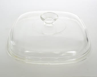CorningWare: A-12-C Replacment–Clear Glass Domed Lid–Large Knob