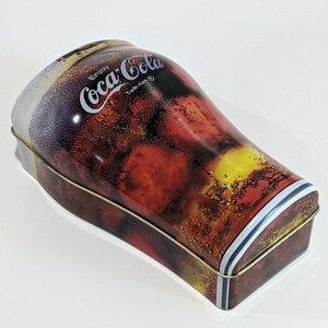 Tin Coca-Cola® Glass of Coke Tin ©1997 Vintage Soda Pop Metal Canister Collectible Container