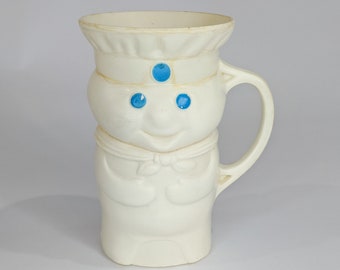 Mug Pillsbury Doughboy Drink Mug ©1979 Vintage Figure Doughboy Collectible 8 Ounce Drink Cup