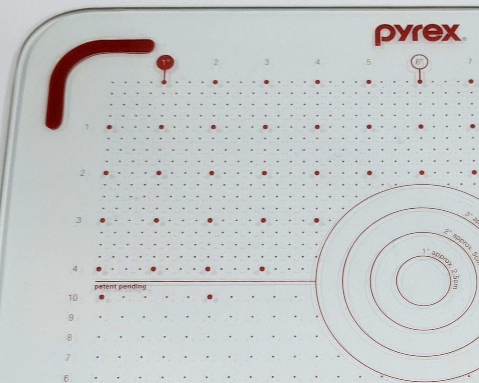 PYREX® Glass Cutting Board Clear Glass Red Mark Measurements Etsy