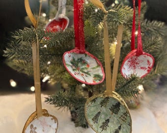 Handmade Seashell Christmas Ornaments • Custom Coastal Gifts & Holiday Decor • Nautical Tree Ornaments • Beach-Inspired Seashell Gifts