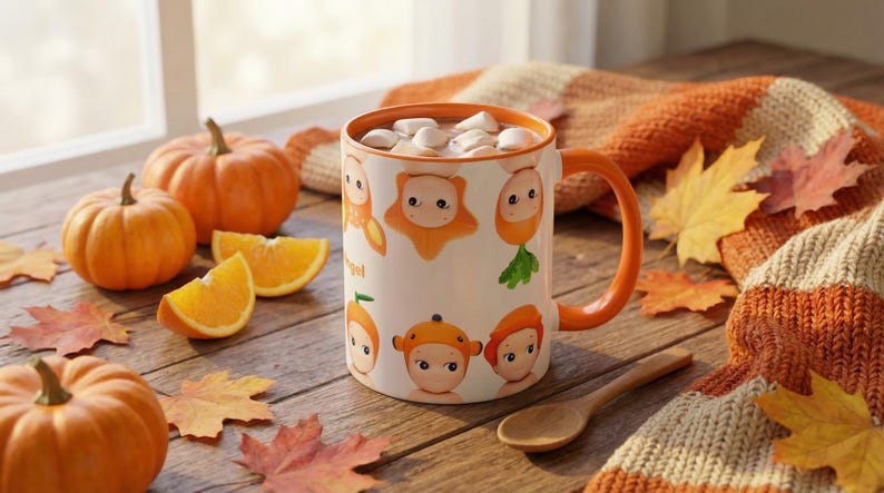Sonny Angel Inspired Mug, Kawaii Coffee Cup, Collectible Gift image 1