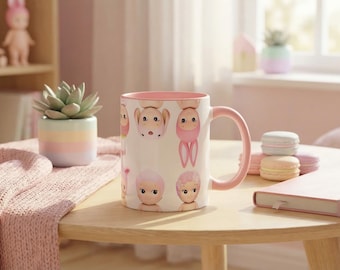 Pink Sonny Angel Ceramic Mug – Playful Character Design (11oz and 15oz)