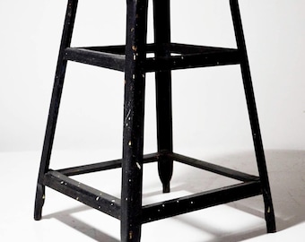 c.1950 Mid Century Industrial Metal Stool for Home, Work Shop, Art Studio
