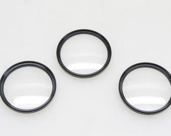 Vintage Asanuma 52mm Lens Filter Set +1 +2 +4 Magnification for Close-Up (Macro) Photography in Case, Like NEW Condition, Made in Japan,