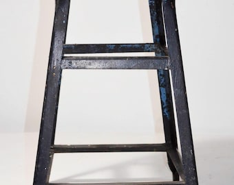 c.1950 Mid Century Industrial Metal Stool for Home, Work Shop, Art Studio