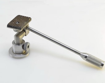 Vintage 1950's Solid Stainless Steel Tripod Head 3/8" Mount, Stunning Mid-Century Industrial Look