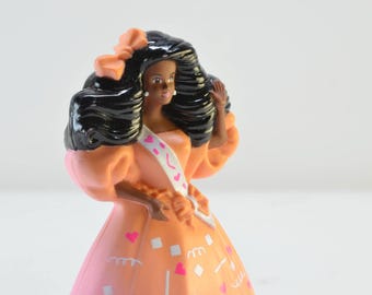 Vintage 1991 McDonald's Happy Meal Ebony Beauty Winner Plastic Doll by Mattel, African America Doll, Black Barbie, Black Beauty Queen