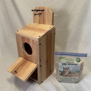 Owl House-Wooden Owl Box Owl Houses for Outdoors Solid Cedar Barn Owl Nesting