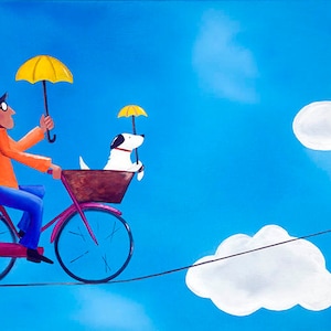 Print: &quot;Daydreams -- Tightrope&quot; by Gina Edwards (9.5x19.25)