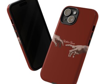 Funda para teléfono Borgoña llamada a crear (La creación de Adán)