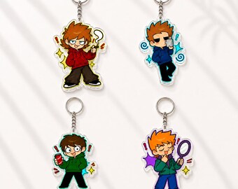 Eddsworld Keychain Tord Tom Edd Matt, Fanmade Bag Charm