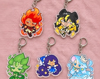Cookie Run Kingdom Legendary Cookie Keychain, Acrylic Bag Charm, Fanmade Gift