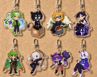UNSTABLE UNIVERSE Inspired Acrylic Keychain Collection, MCYT Fan Gift, Chibi Bag Charm