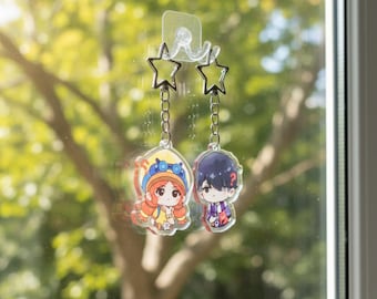 Brawl Stars game keychain, Edgar Jessie keychain, acrylic pendant, Gift For, Brawl Stars