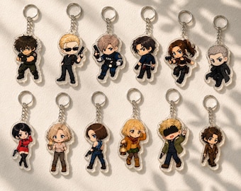 Resident Evil Inspired Keychain, Gamer Gift, Video Game Bag Charm