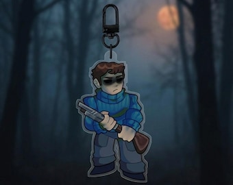 Acrylic Keychain "No I'm Not A Human",  Horror Visual Novel, Protagonist, Cat Lady, Seductive Woman, Cashier Girl...