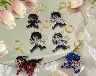 Creepypasta Acrylic Keychains, Cute, Durable, And Perfect For Bags, Keys