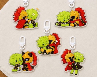 SFAWTDE / DAWTDE D3rlord3 and Avery Acrylic Keychain, Fan Art Inspired Bag Charm